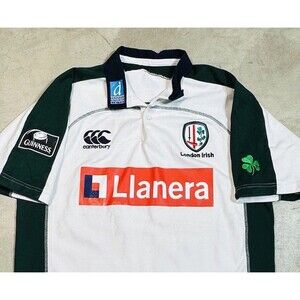 London Irish Rugby Shirt 2006/2007 Canterbury Large Llanera Jersey Guinness
